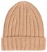 Gran Sasso Uni Color Luxury Cashmere Rib Knit Cap / Beanie Camel