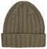 Gran Sasso Uni Color Luxury Cashmere Rib Knit Cap / Beanie Green