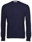 Gran Sasso Uni Ribbed Structure Crew Neck Pullover Navy