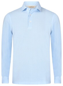 Gran Sasso Uni Vintage Effect Cotton Piqué Polo Air Blue