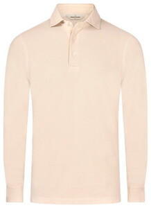 Gran Sasso Uni Vintage Effect Cotton Piqué Poloshirt Chalk