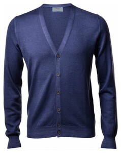 Gran Sasso Vintage Délavé Extrafine Merino Vest Denim Blue