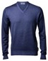 Gran Sasso Vintage Délavé Merino V-Neck Pullover Denim Blue