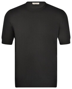 Gran Sasso Vintage Effect Organic Fine Cotton T-Shirt Black