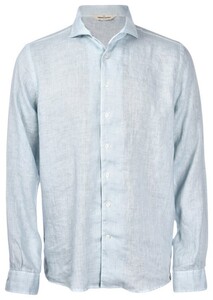 Gran Sasso Vintage Pure Linnen Overhemd Aqua Green