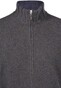 Gran Sasso Virgin Wool Chunky Knit Two-Way Zipper Cardigan Charcoal