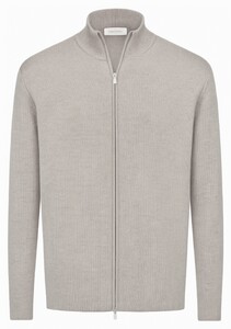 Gran Sasso Wool Knit Two-Way Zip Cardigan Vest Licht Grijs