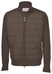 Gran Sasso Wool Zipper Eco Padding Vest Donker Bruin