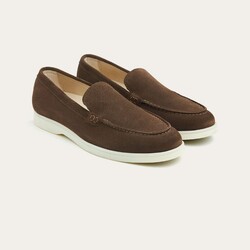 Greve Elba Uni Color Suede Shoes Chocolate