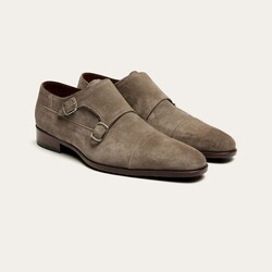 Greve Magnum Double Buckle Suede Shoes Taiga Suede