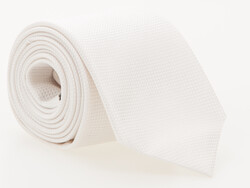 Hemley Block Pattern Silk Tie White