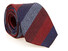 Hemley Melange Stripe Silk Das Rood-Blauw