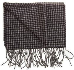 Hemley Multicolored Houndstooth Scarf Anthracite Grey