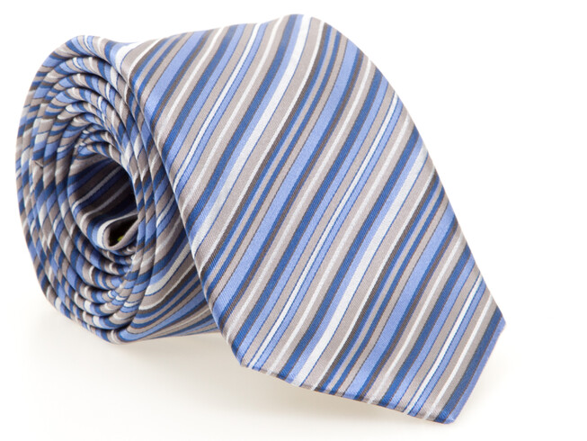 Hemley Shining Diagonal Silk Tie Blue