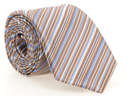 Hemley Shining Diagonal Silk Tie Brown