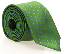 Hemley Shiny Dot Silk Tie Green