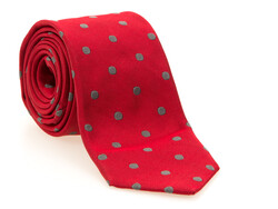 Hemley Smooth Dot Silk Tie Red