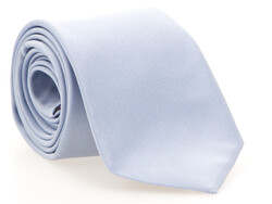 Hemley Smooth Uni Silk Tie Light Blue