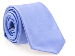 Hemley Smooth Uni Silk Tie Mid Blue