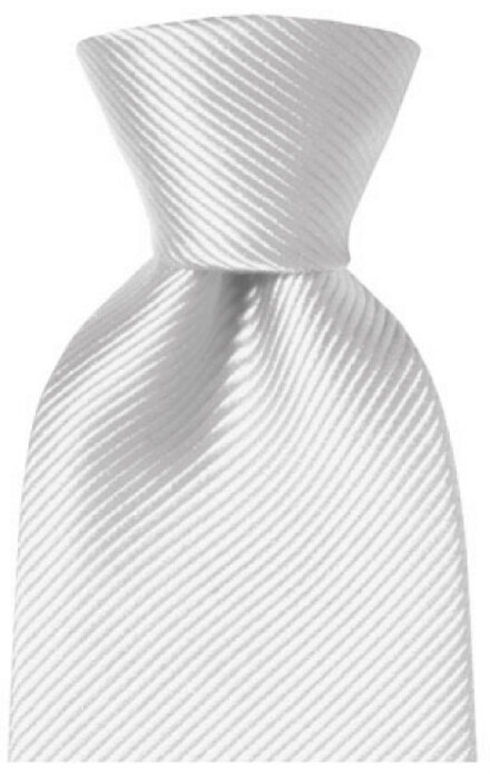 Hemley Smooth Uni Silk Tie White