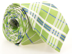Hemley Textured Check Silk Tie Green