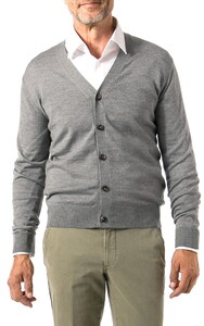 Hiltl Alfons Uni Wool Fine Knit Cardigan Grey