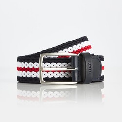 Hiltl Braided Stripe Belt Navy-Red
