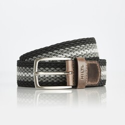 Hiltl Braided Stripe Riem Grijs