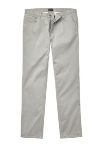 Hiltl Dude Fine Fabardine 5-Pocket Light Elastic Cotton Stretch Twill Broek Grijs