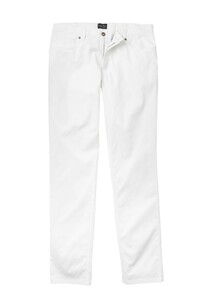 Hiltl Dude Fine Fabardine 5-Pocket Light Elastic Cotton Stretch Twill Broek Wit