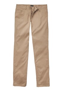 Hiltl Dude Fine Fabardine 5-Pocket Light Elastic Cotton Stretch Twill Broek Zand