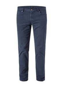 Hiltl Dude Textured Touch 3D Microstructure Cotton Stretch Broek Navy