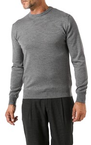 Hiltl Ezra Uni Wool Fine Knit V-Neck Pullover Grey