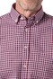 Hiltl Hadrin Pinpoint Cotton Check Button Down Overhemd Donker Rood