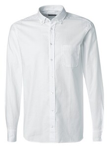 Hiltl Howard Pinpoint Cotton Button Down Overhemd Wit