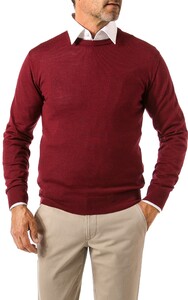 Hiltl Joshua Uni Wool Fine Knit Pullover Dark Red