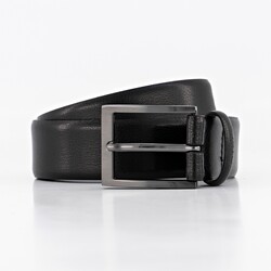 Hiltl Leather Uni Fine Structure Belt Black