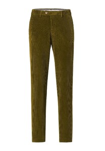 Hiltl Parma Italian Genua Corduroy Flat-Front Corduroy Trouser Olive