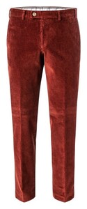 Hiltl Parma Italian Genua Corduroy Flat-Front Corduroy Trouser Warm Rood