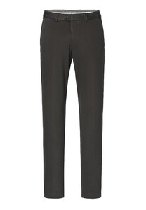 Hiltl Peaker-S Luxury Fine Satin Structure Cotton Stretch Broek Donker Grijs