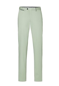 Hiltl Peaker-S Luxury Fine Satin Structure Cotton Stretch Broek Licht Groen