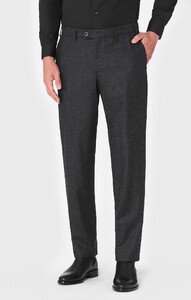 Hiltl Piacenza I Virgin Wool Iconic Flanel Broek Donker Grijs