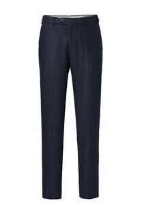 Hiltl Piacenza I Virgin Wool Iconic Flanel Broek Navy