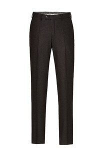 Hiltl Piacenza I Virgin Wool Iconic Flannel Pants Dark Brown Melange