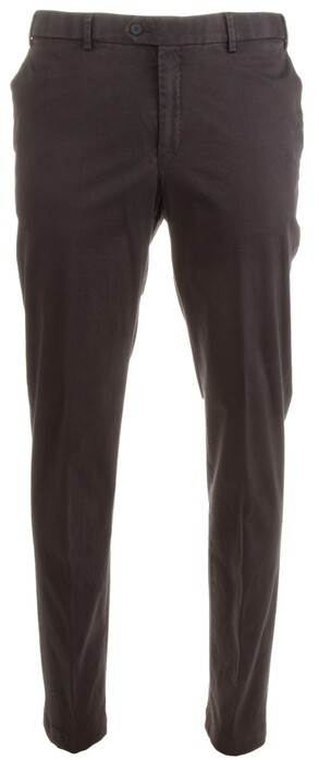 Hiltl Porter Perfetto Cotton Flat-Front Pants Anthracite Grey