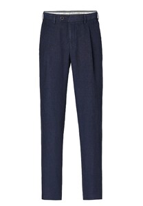 Hiltl Primo Cooling Effect Linnen Délavé Broek Donker Blauw