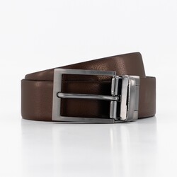 Hiltl Reversible Duo Color Leather Uni Fine Structure Belt Dark Brown-Black