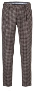 Hiltl Tarmac Wool Check Broek Dark Earth