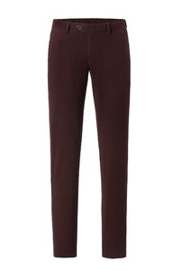 Hiltl Trento Twill Cotton Stretch Pants Burgundy Red