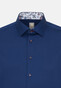 Jacques Britt Business Como Uni Overhemd Donker Blauw Melange